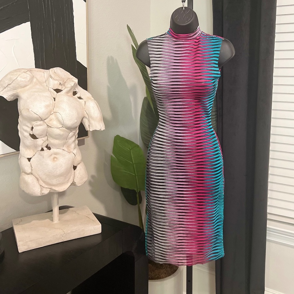 Ombre print dress